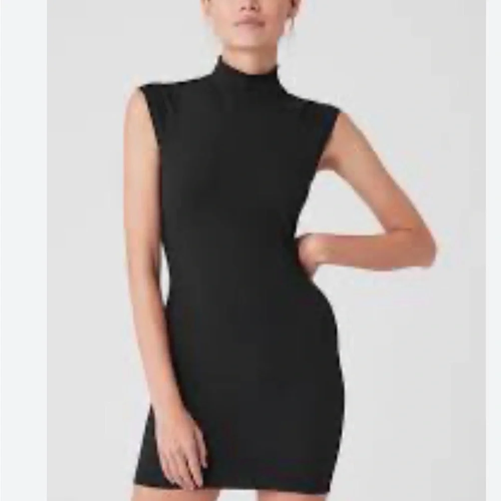 Authentic ALO Yoga Black Ribbed Mini Dress